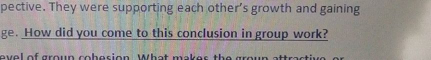 How did you come to this conclusion in group | StudyX