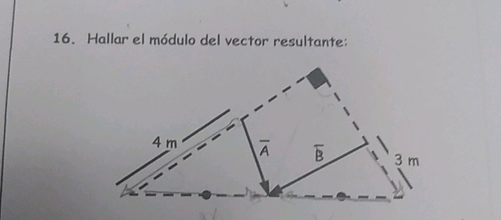 16. Hallar el módulo del vector resultante: | StudyX
