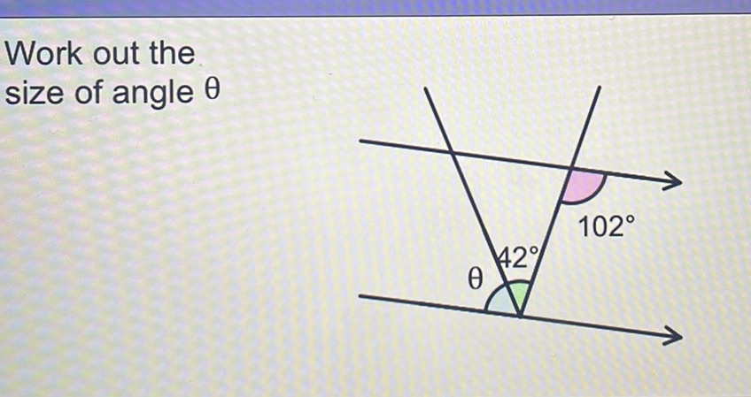 Work out the size of angle θ In the | StudyX