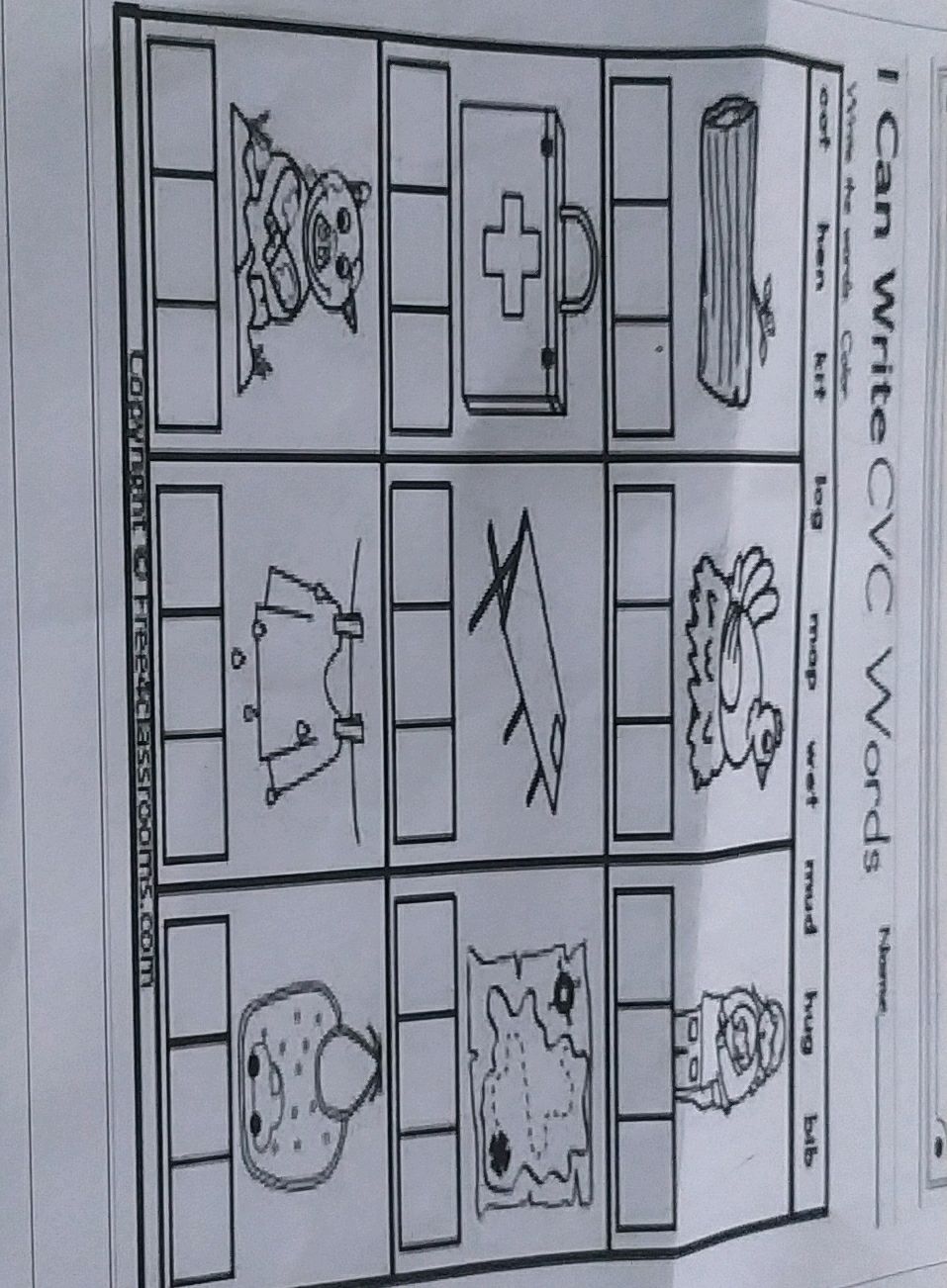I Can Write CVC Words Write the words cat | StudyX