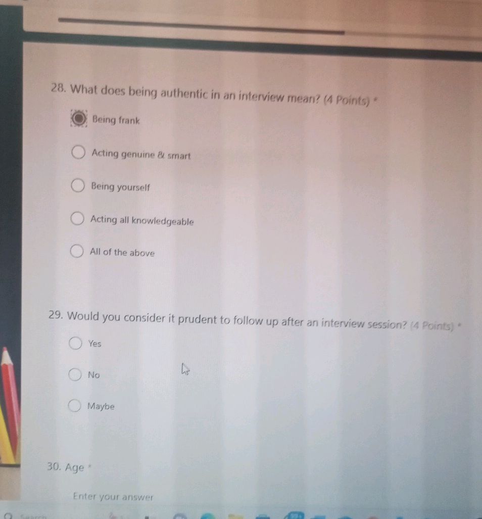 28. What does being authentic in an | StudyX