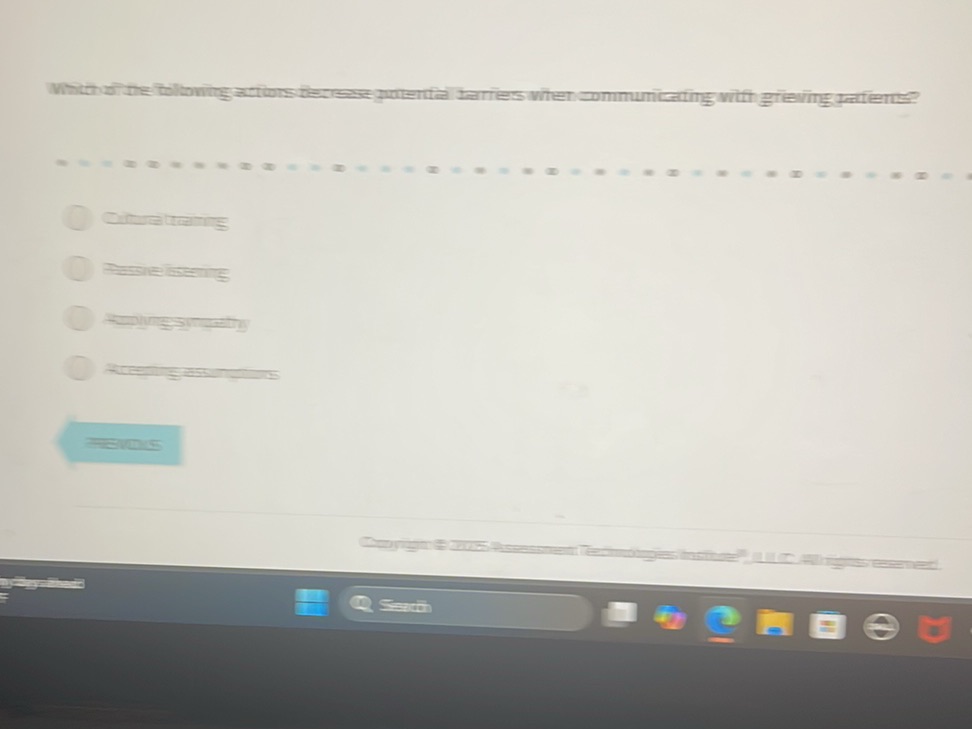 Which of the following actions decrease