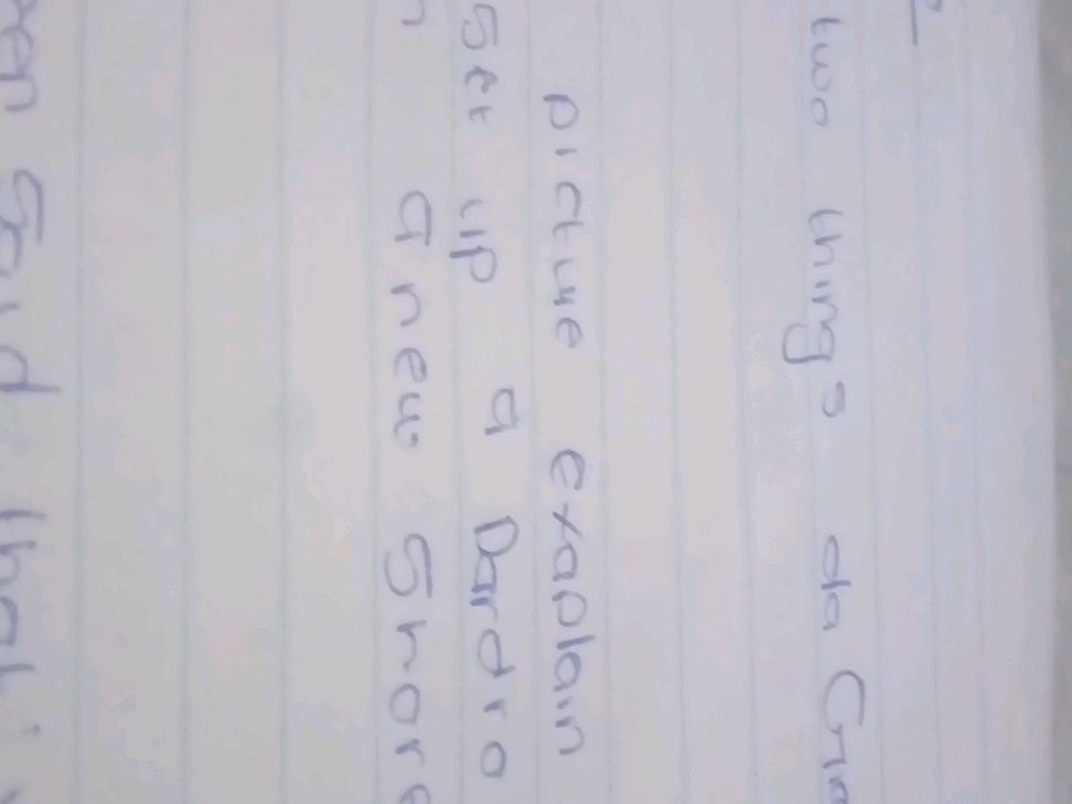 Create two things do. Explain picture set up | StudyX