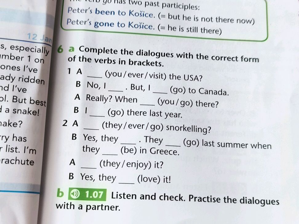 6 a Complete the dialogues with the correct | StudyX
