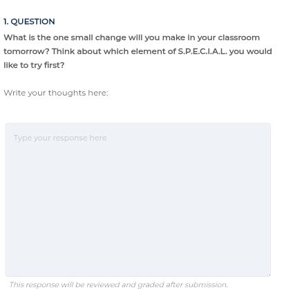 1. QUESTION What is the one small change | StudyX