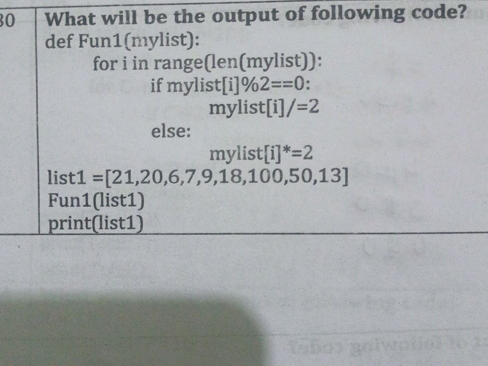 What will be the output of following code?