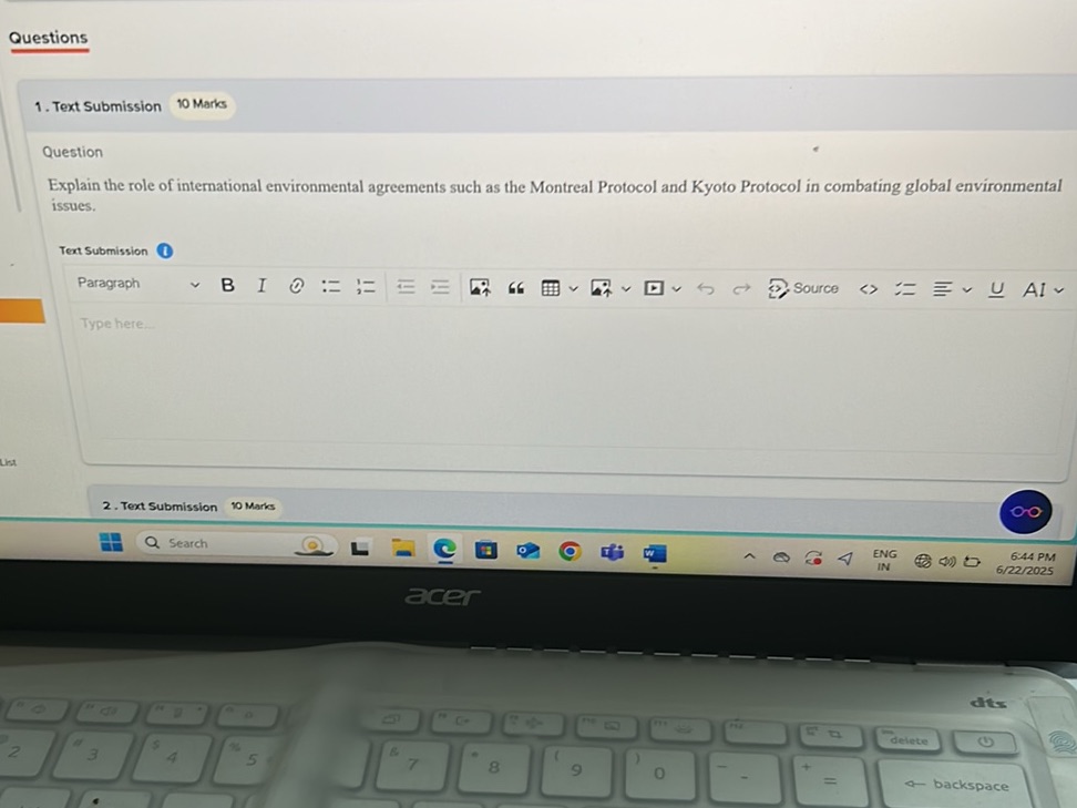 Explain the role of international | StudyX