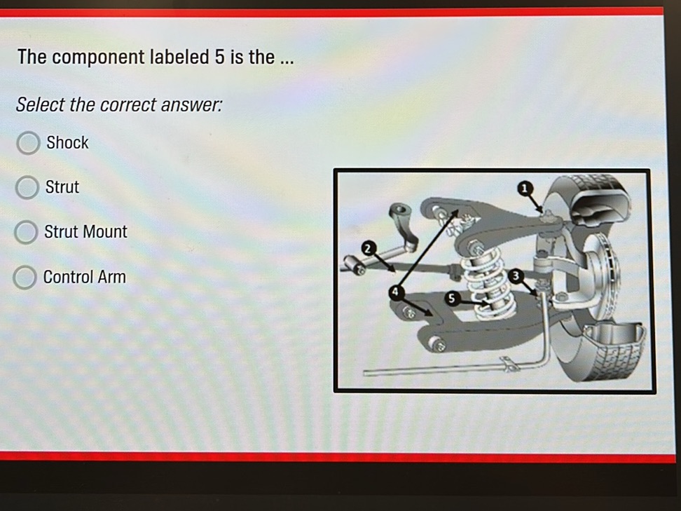 The component labeled 5 is the ... Select | StudyX