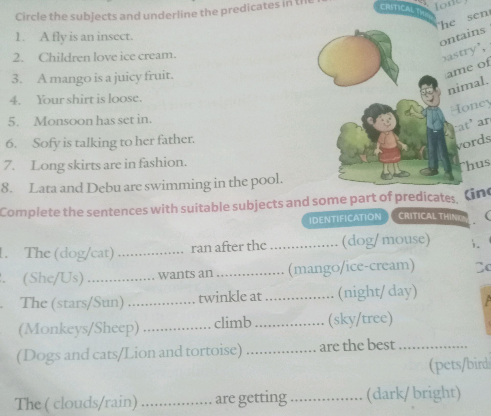 Circle the subjects and underline the | StudyX