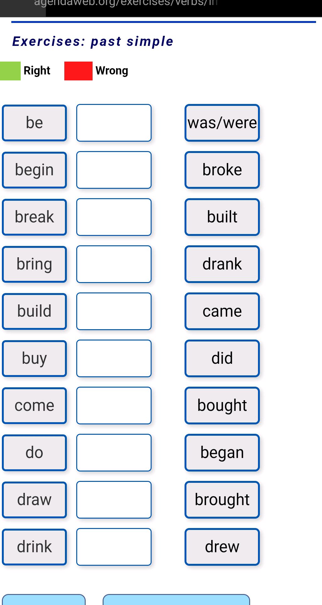 Exercises: past simple Match the verbs with | StudyX