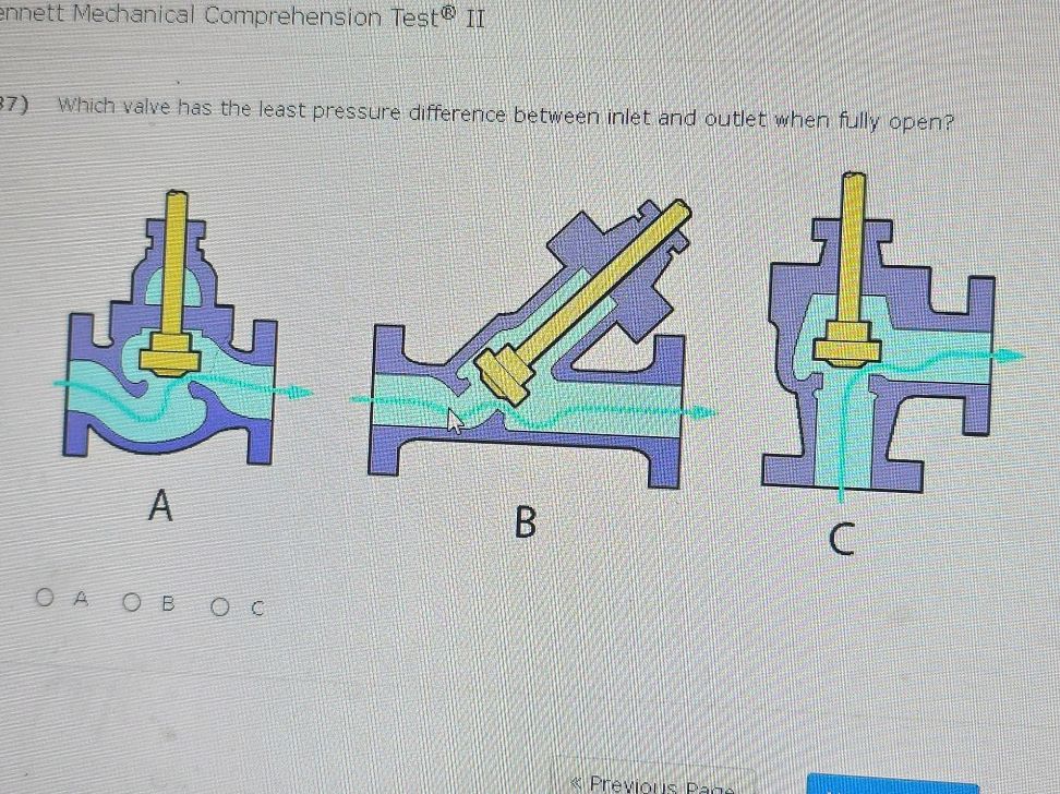 37) Which valve has the least pressure | StudyX