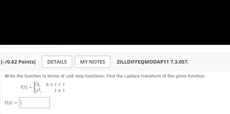 Write the function in terms of unit step | StudyX