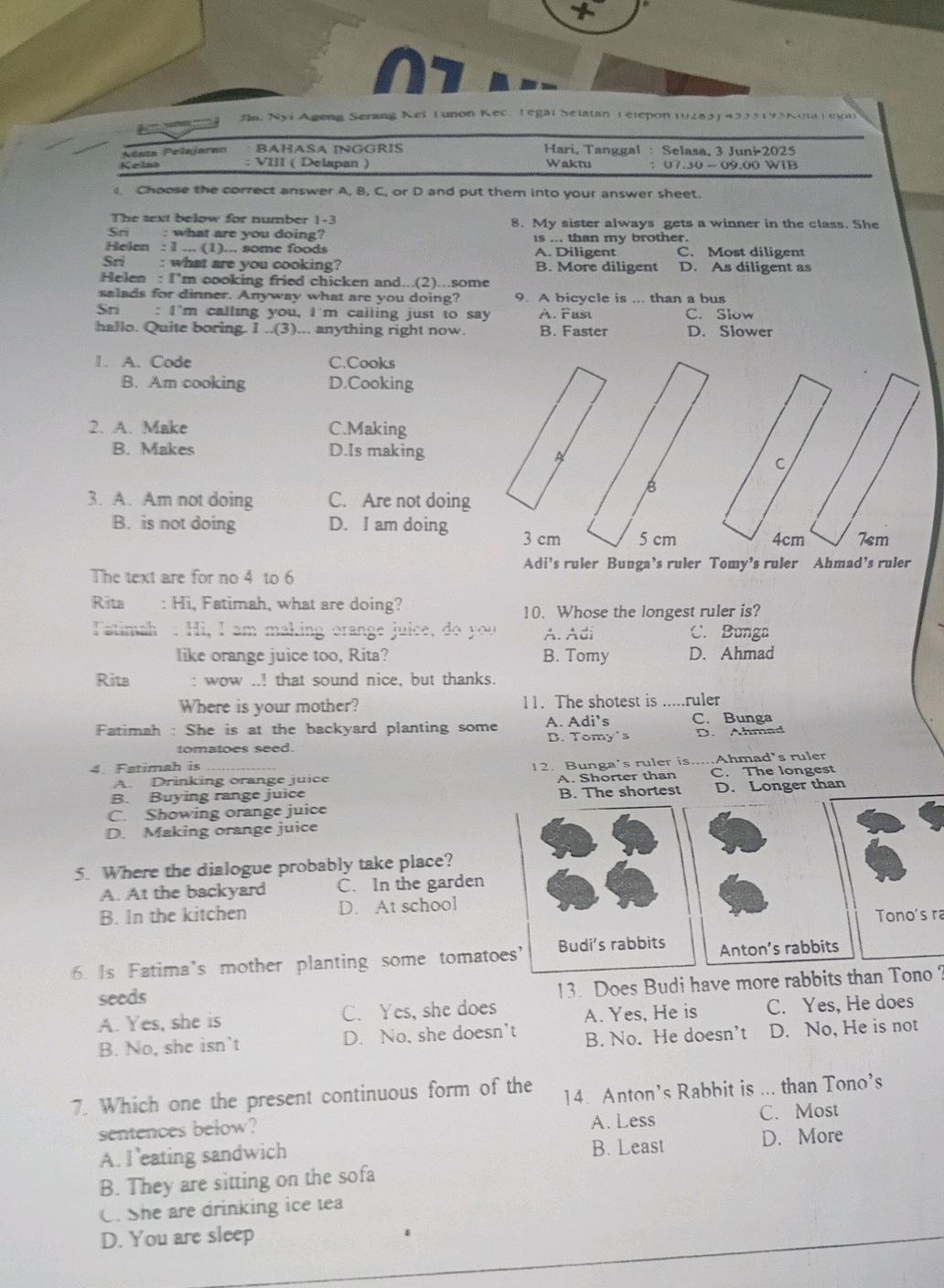 1. Choose the correct answer A, B, C, or D | StudyX
