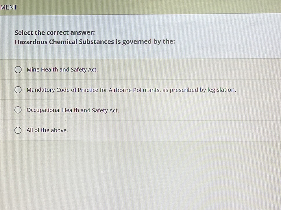 Select the correct answer: Hazardous | StudyX