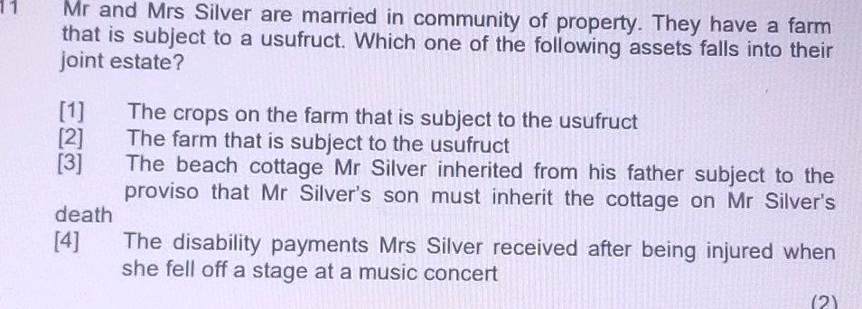 Mrs. Silver Mr and Mrs Silver are married in community