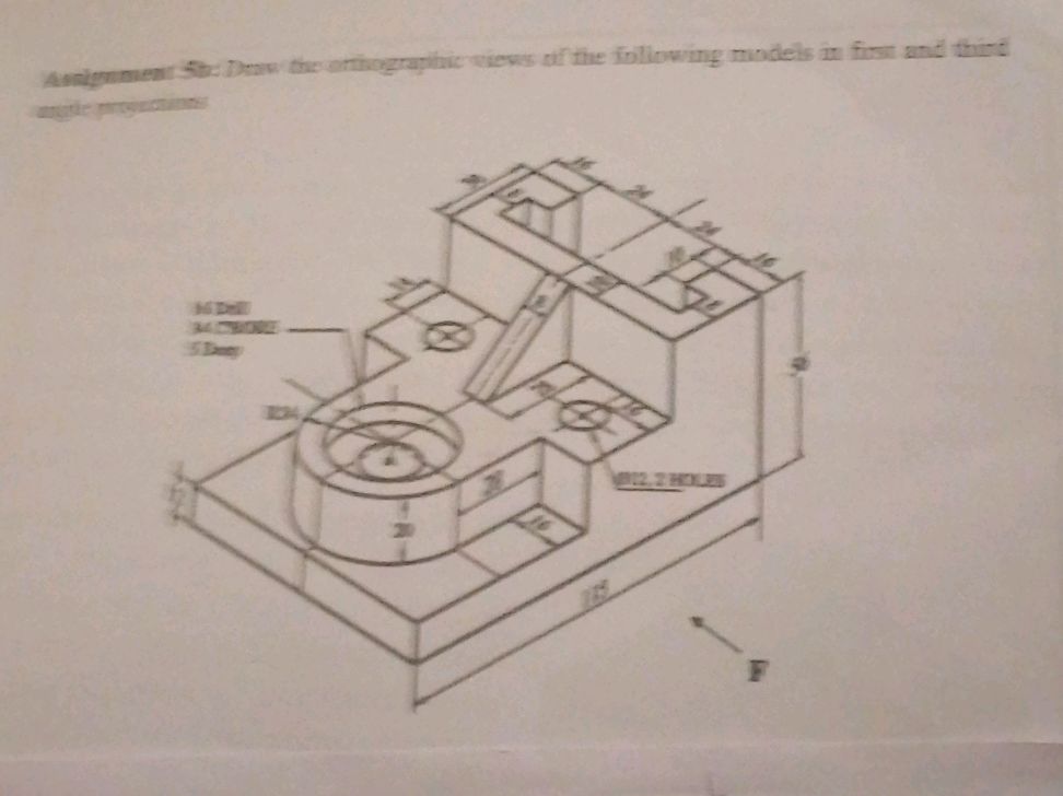 Assignment 5b: Draw the orthographic views | StudyX
