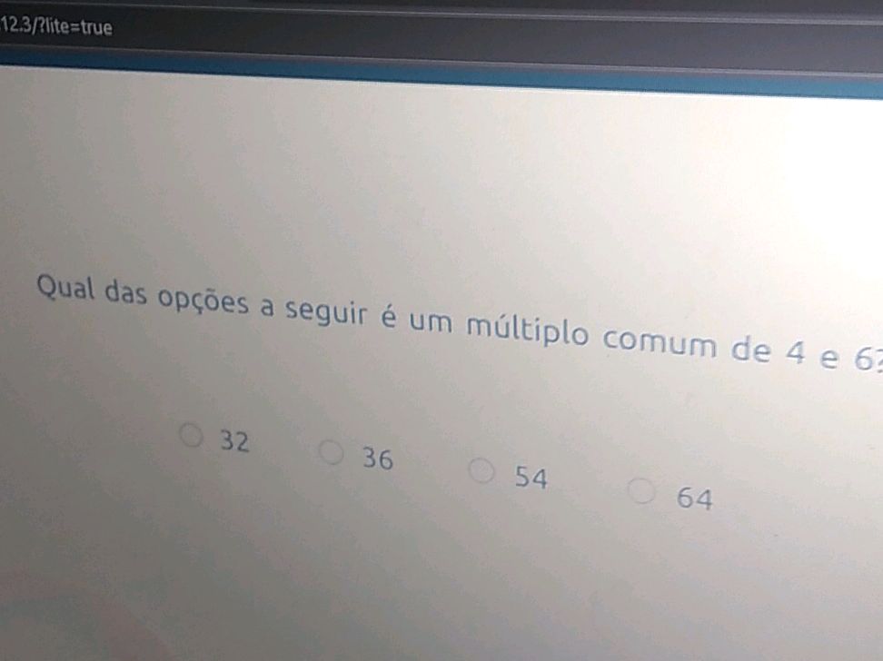 Qual das opções a seguir é um múltiplo comum | StudyX