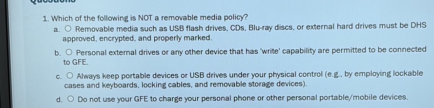 Which of the following is NOT a removable