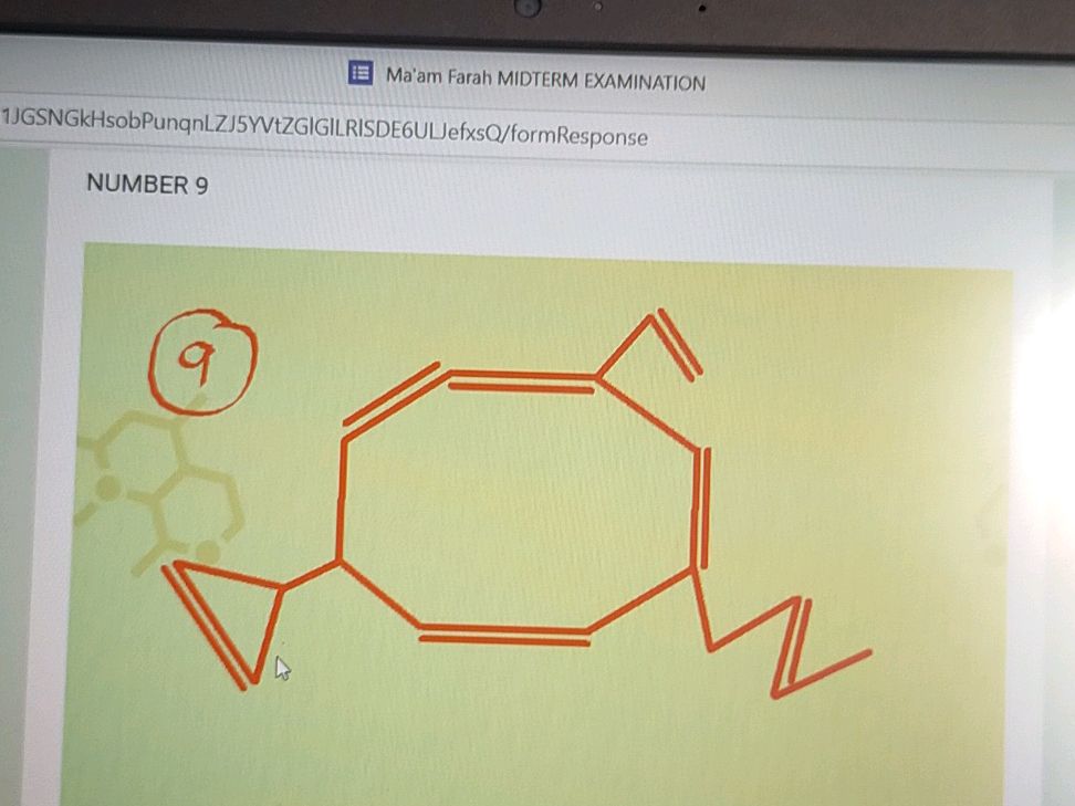 NUMBER 9 There is a diagram of a chemical | StudyX