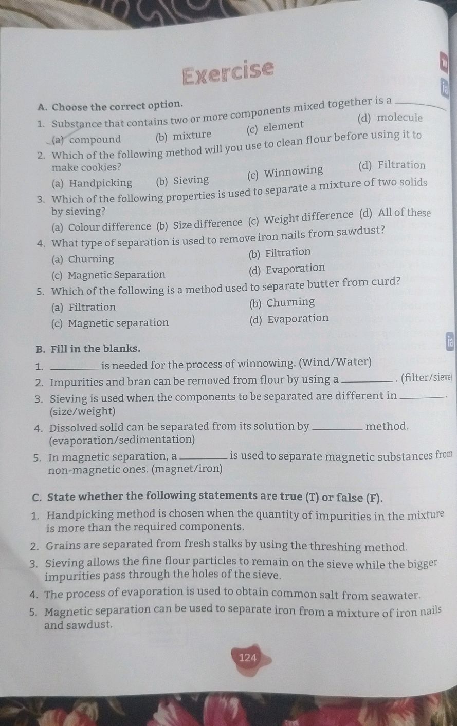 A. Choose the correct option. 1. Substance | StudyX
