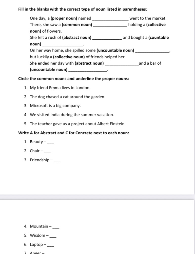 Fill in the blanks with the correct type of | StudyX
