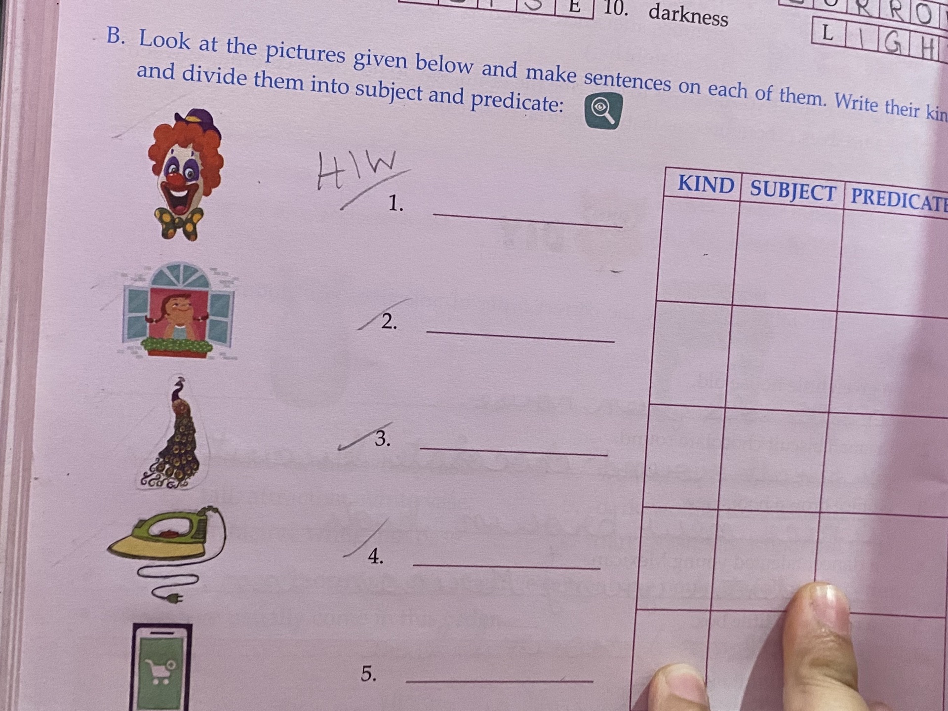 B. Look at the pictures given below and make | StudyX