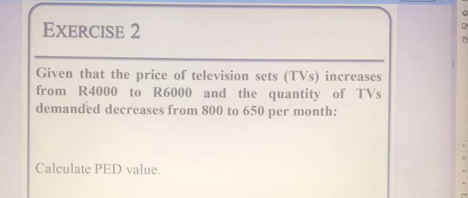 Given that the price of television sets | StudyX