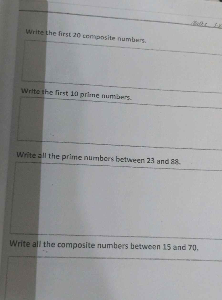 Write the first 20 composite numbers. Write | StudyX