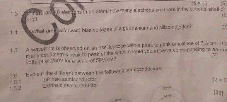 1.3 If there are 10 electrons in an atom, | StudyX