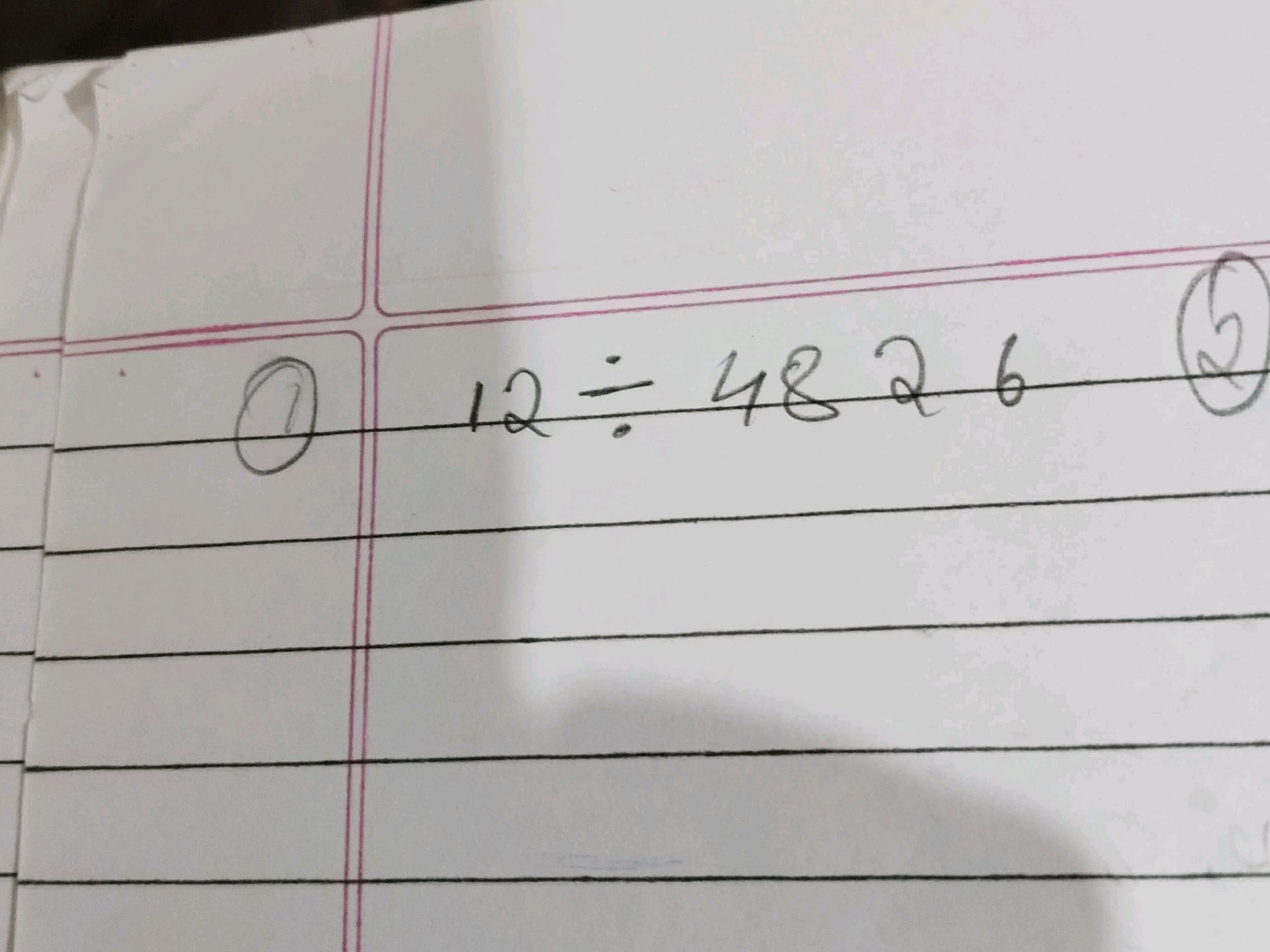 Division Problem: 12 divided by 4826 | StudyX