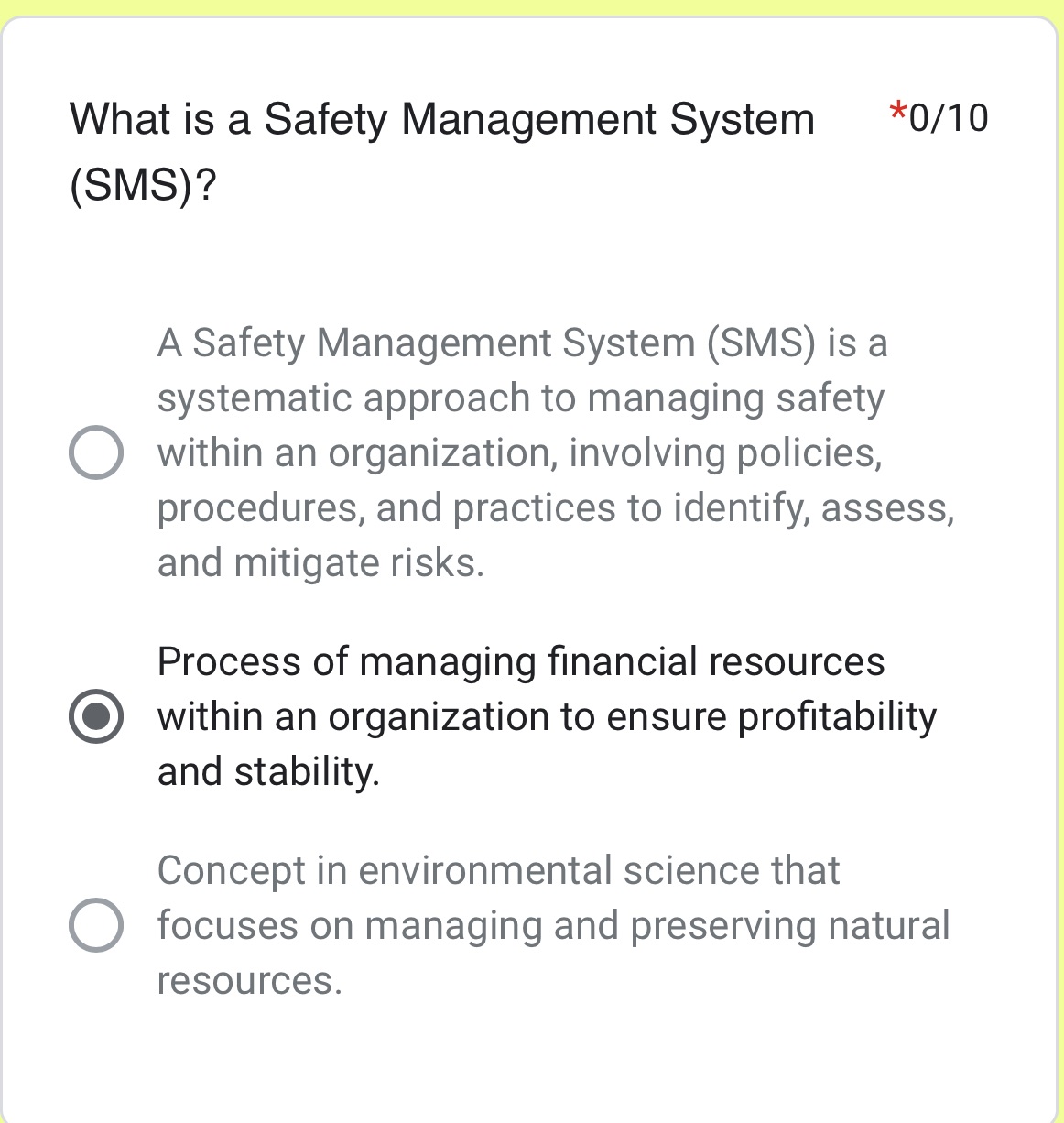 What is a Safety Management System (SMS)? A | StudyX