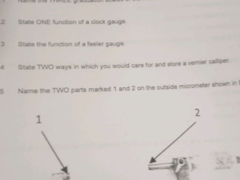 2 State ONE function of a clock gauge. 3 | StudyX