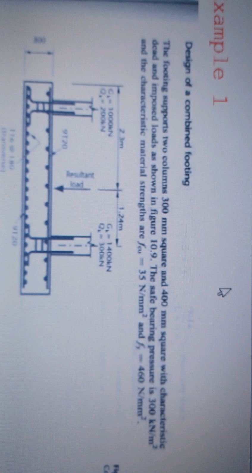Design of a combined footing The footing | StudyX