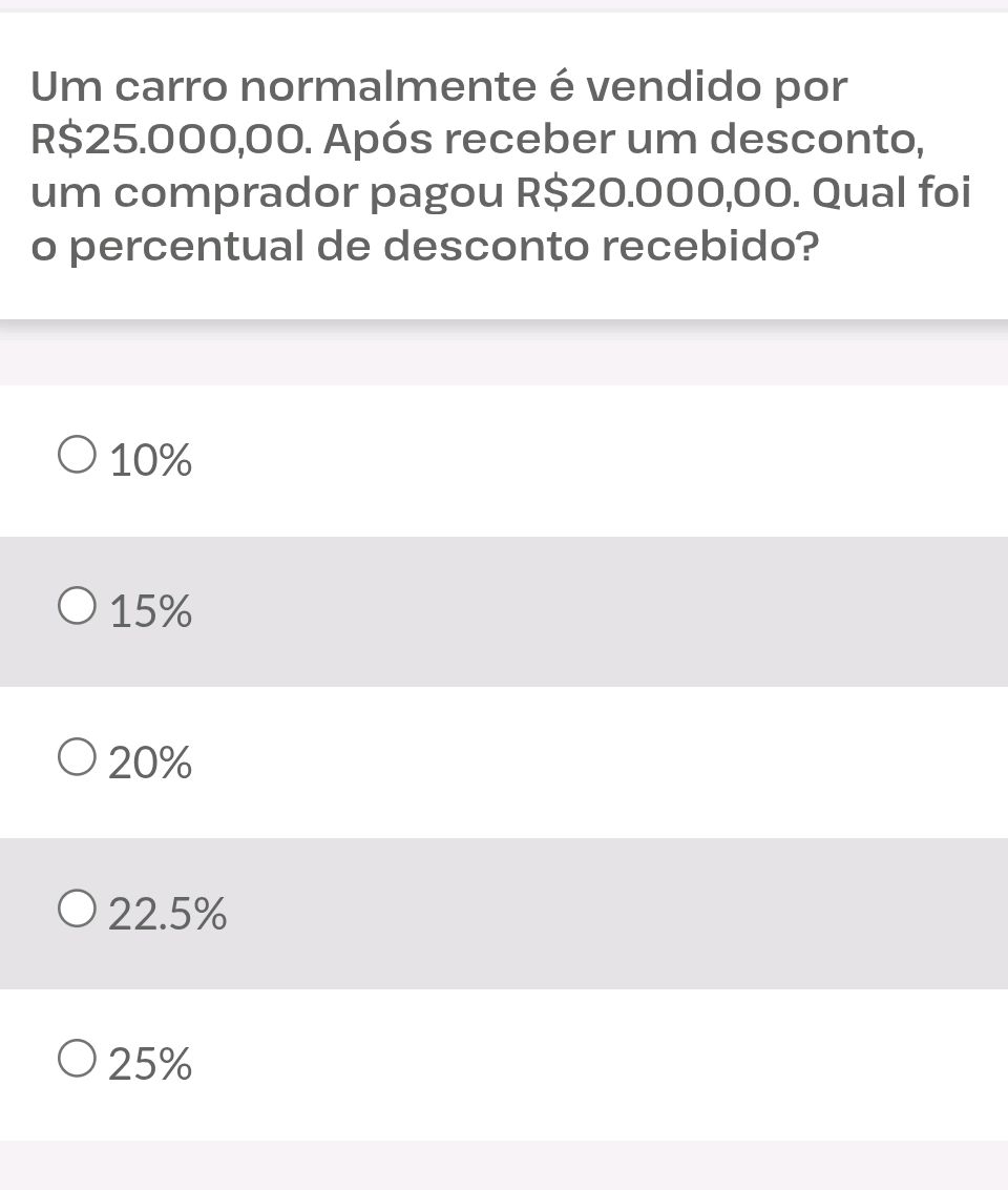 Um carro normalmente é vendido por