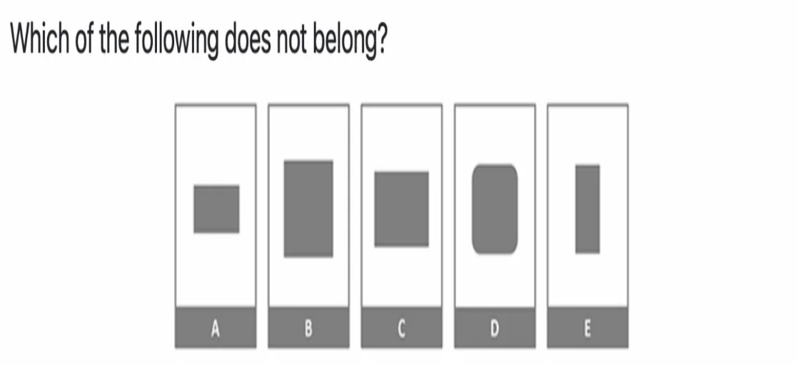 Which of the following does not belong? A. A | StudyX