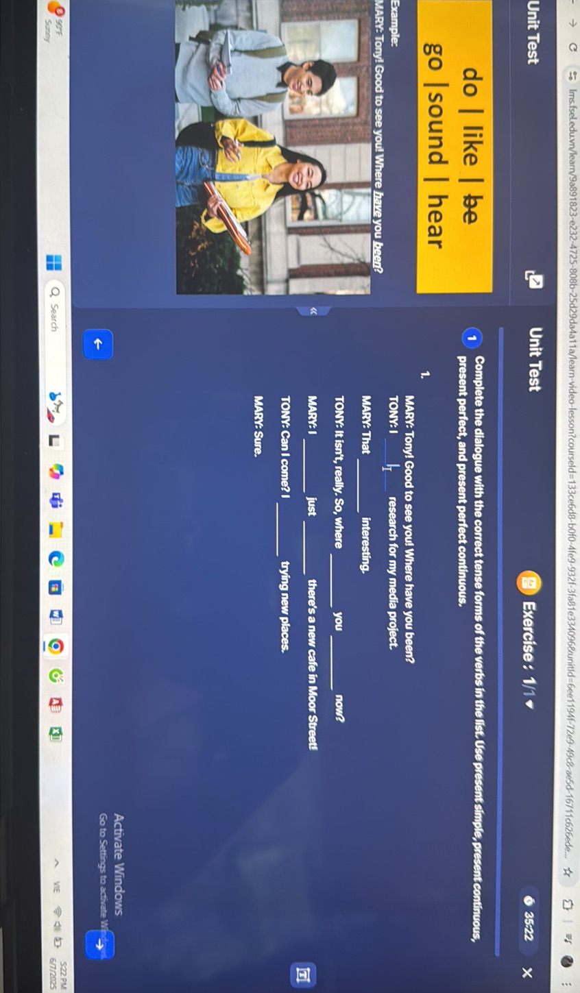 Complete the dialogue with the correct tense | StudyX