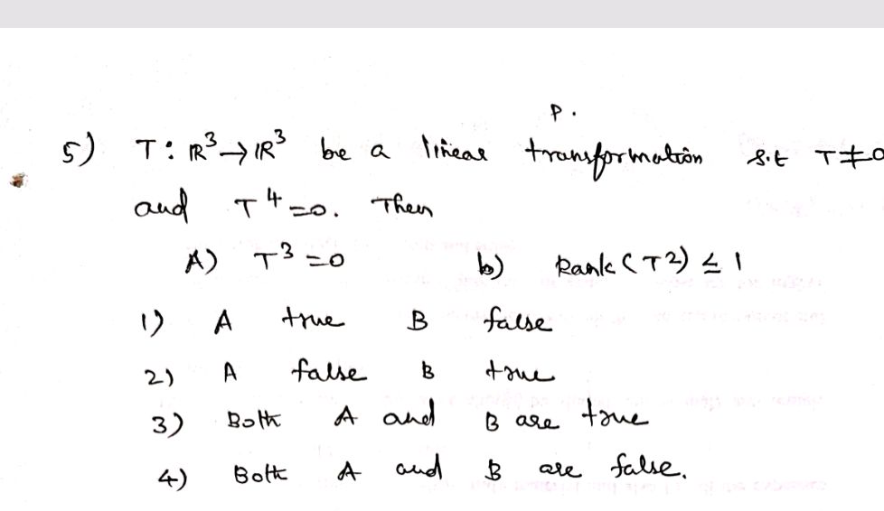 Tf Video 5) $T: R^3 R^3$ be a linear transformation