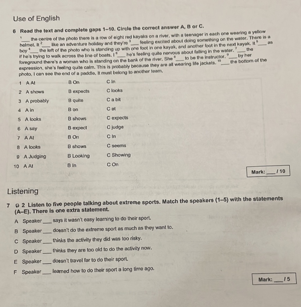 6 Read the text and complete gaps 1-10. | StudyX