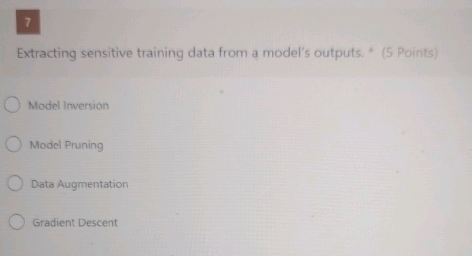 Extracting sensitive training data from a | StudyX