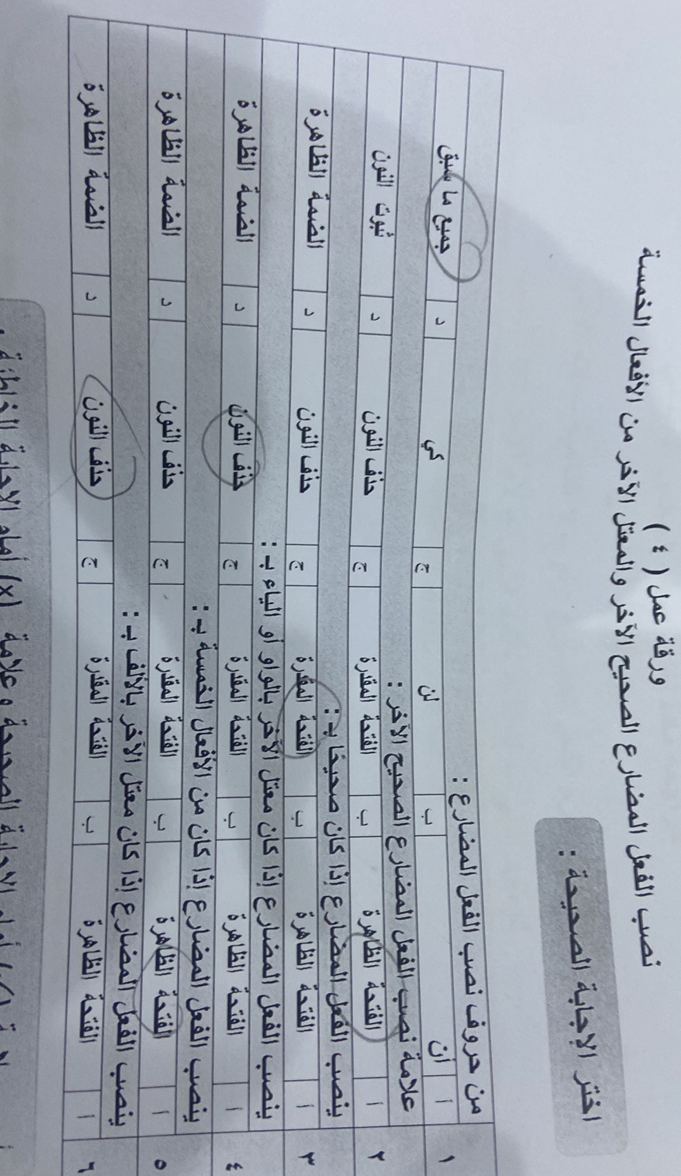 اختر الإجابة الصحيحة : 1. من حروف نصب | StudyX