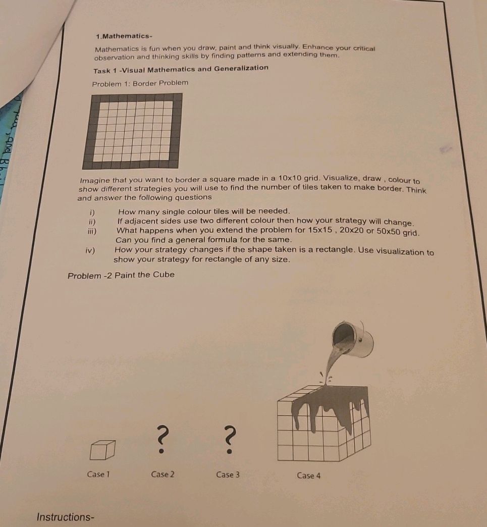 Visual Math Quiz Questions Task 1 - Visual Mathematics and