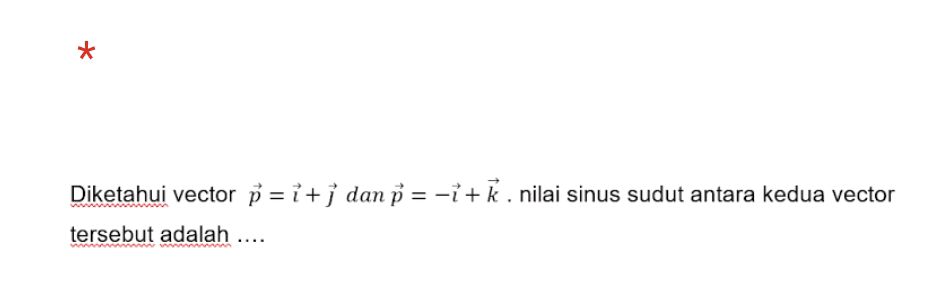 Diketahui vector ${p} = i + j$ dan ${p} = -i | StudyX