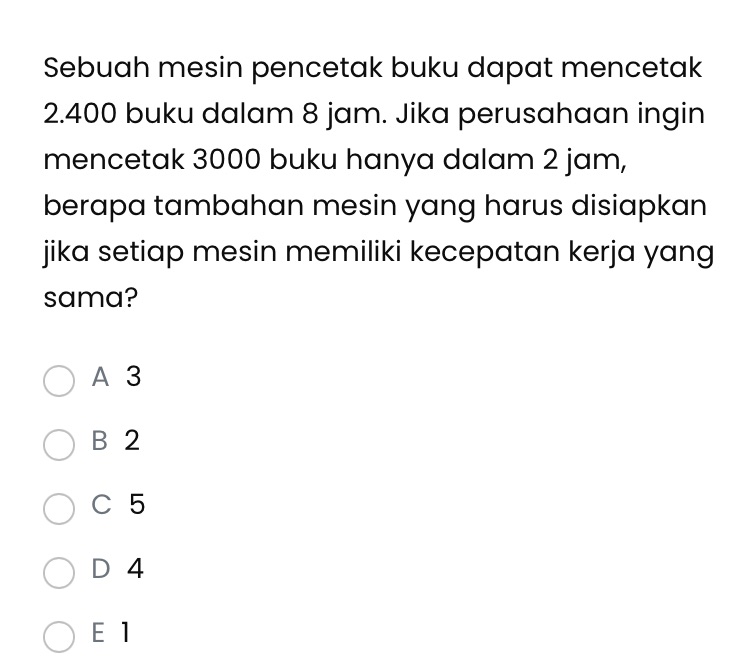 Sebuah mesin pencetak buku dapat mencetak | StudyX