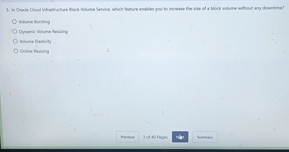 3. In Oracle Cloud Infrastructure Block | StudyX