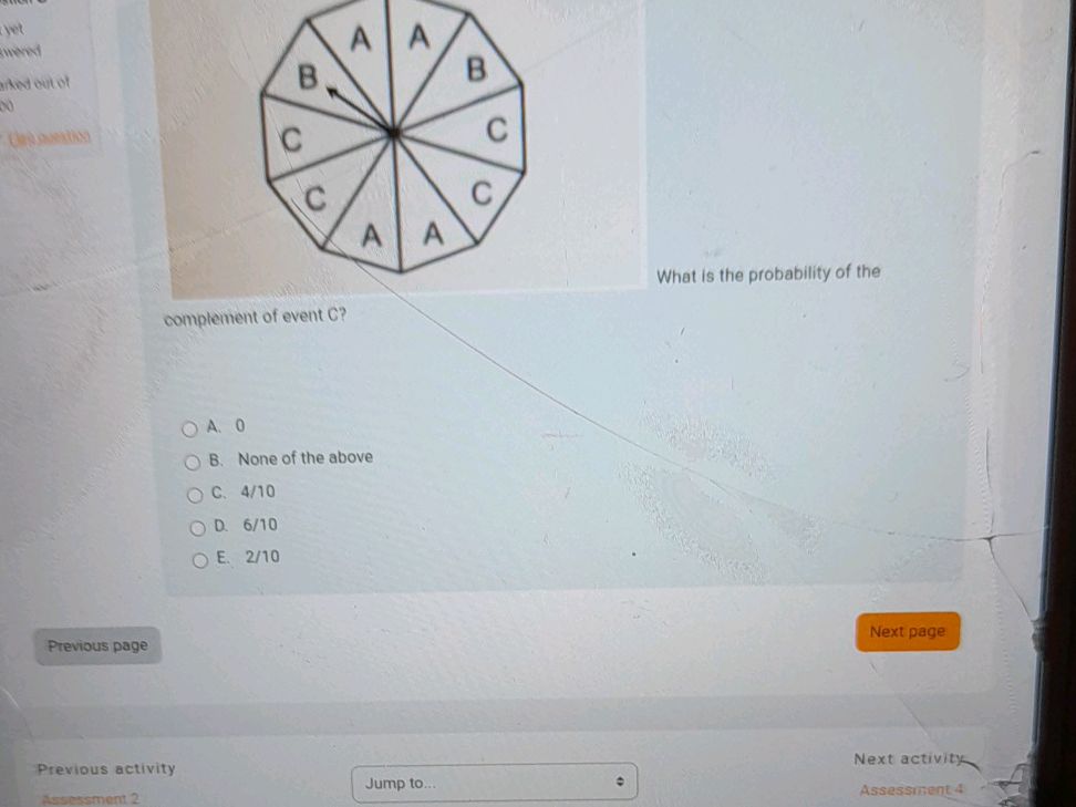 What is the probability of the complement of | StudyX