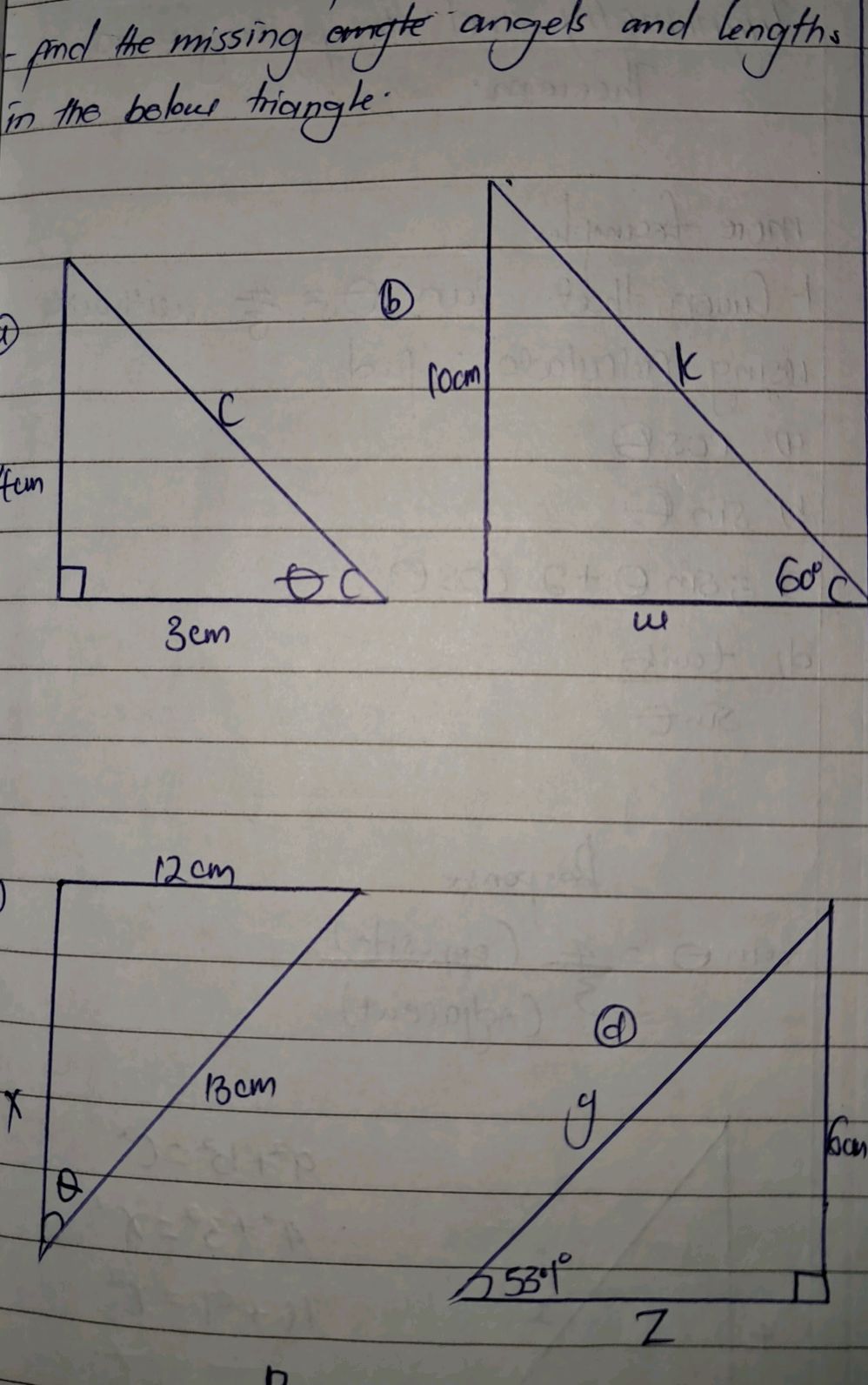 Find the missing angles and lengths in the | StudyX