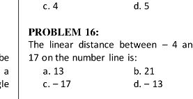 Lineal Distance Calculation PROBLEM 16: The linear distance between - 4 | StudyX
