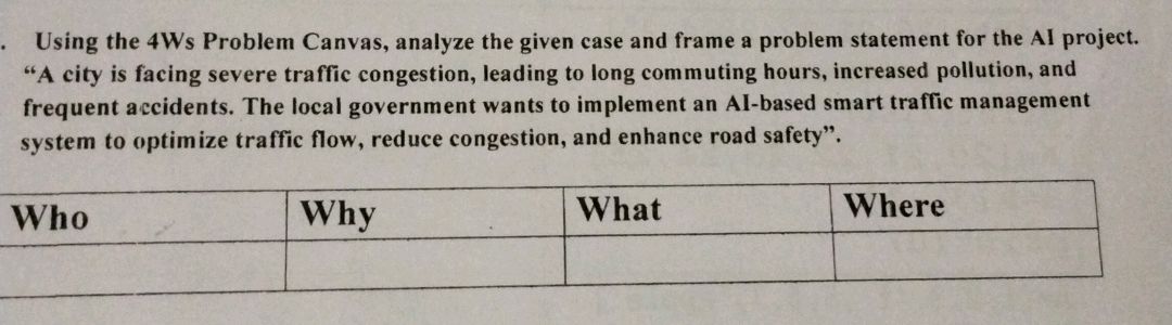 Using the 4Ws Problem Canvas, analyze the | StudyX