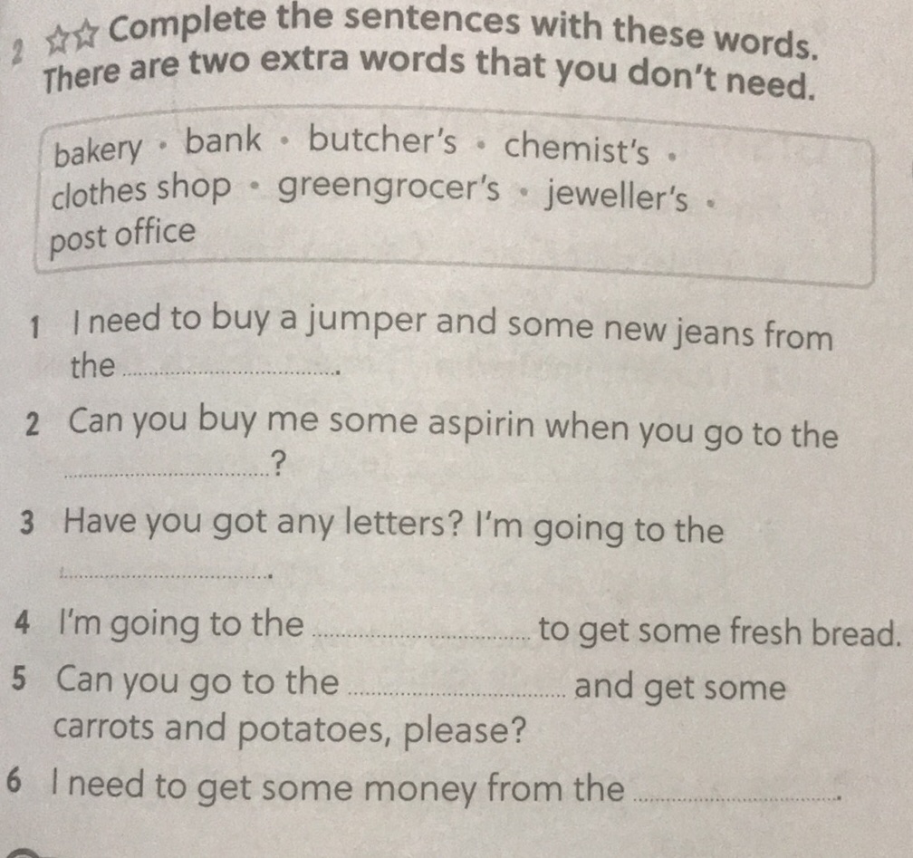 Complete the sentences with these words. | StudyX