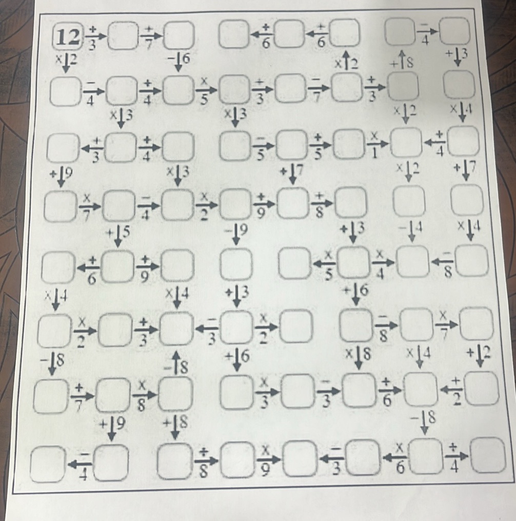 The image presents a grid-based arithmetic | StudyX